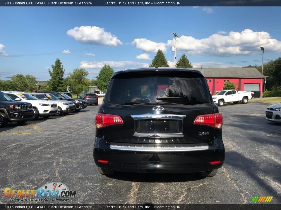 2016 Infiniti QX80 AWD Black Obsidian / Graphite Photo #7