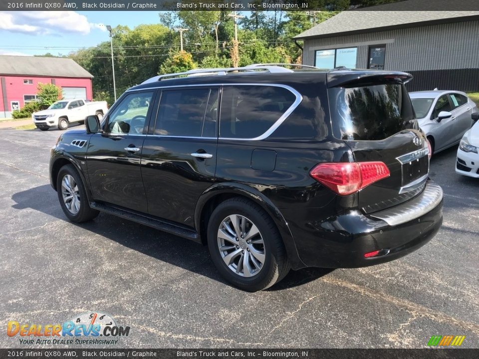 2016 Infiniti QX80 AWD Black Obsidian / Graphite Photo #11