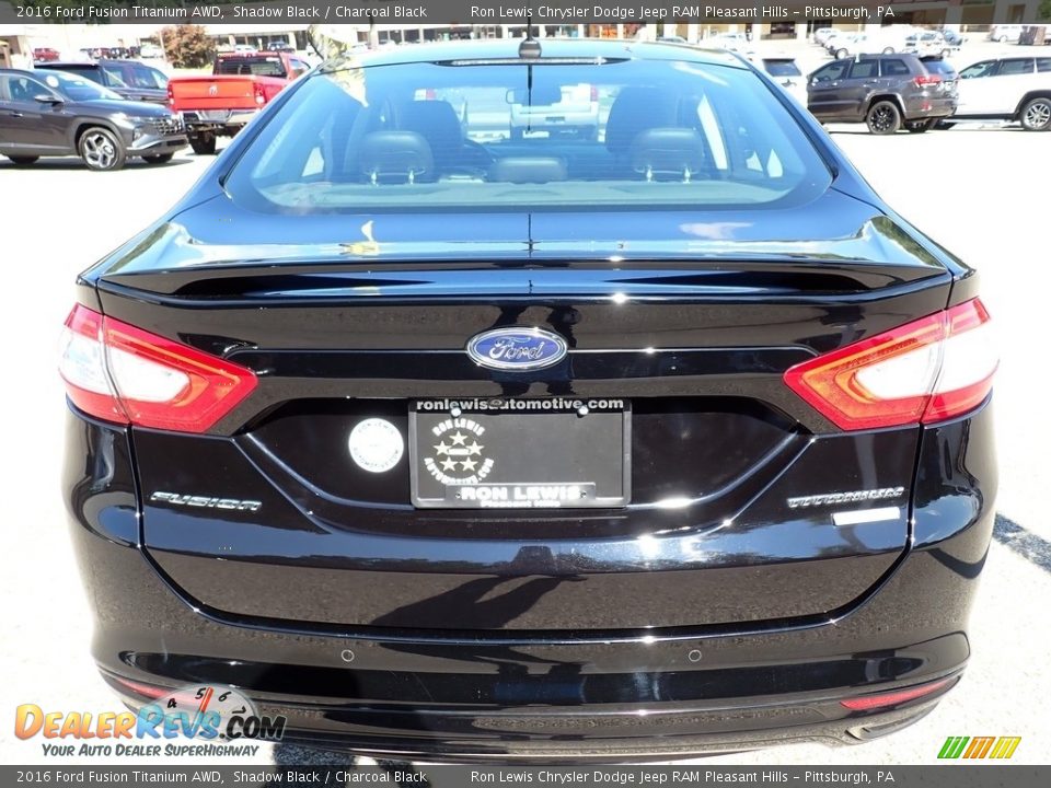 2016 Ford Fusion Titanium AWD Shadow Black / Charcoal Black Photo #4