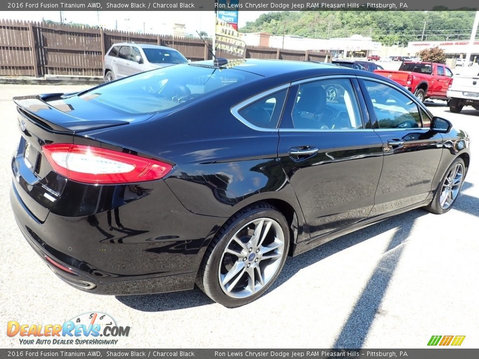 2016 Ford Fusion Titanium AWD Shadow Black / Charcoal Black Photo #6