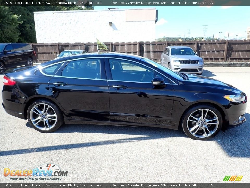 2016 Ford Fusion Titanium AWD Shadow Black / Charcoal Black Photo #7