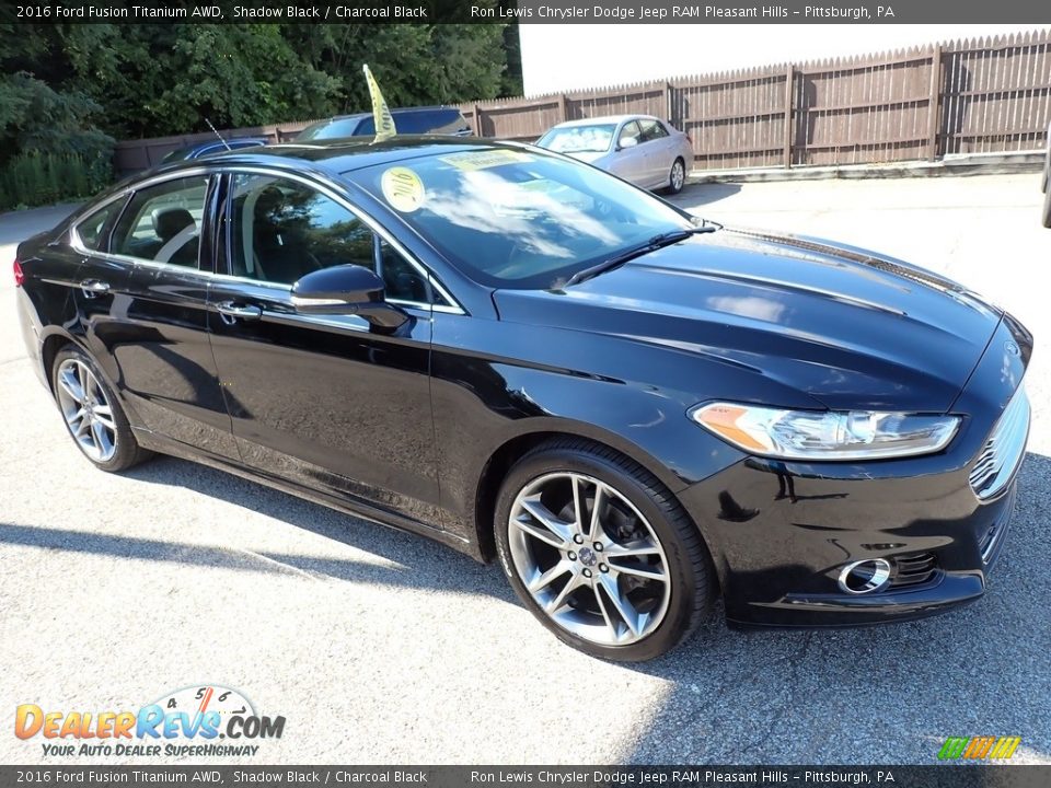 2016 Ford Fusion Titanium AWD Shadow Black / Charcoal Black Photo #8