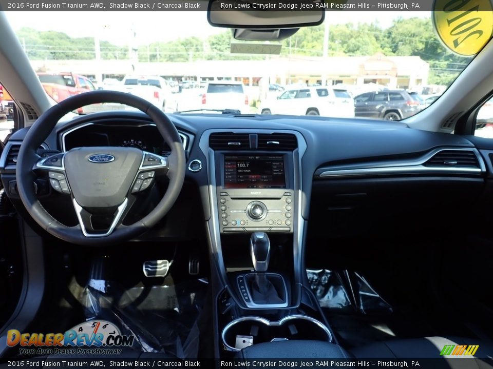 2016 Ford Fusion Titanium AWD Shadow Black / Charcoal Black Photo #13