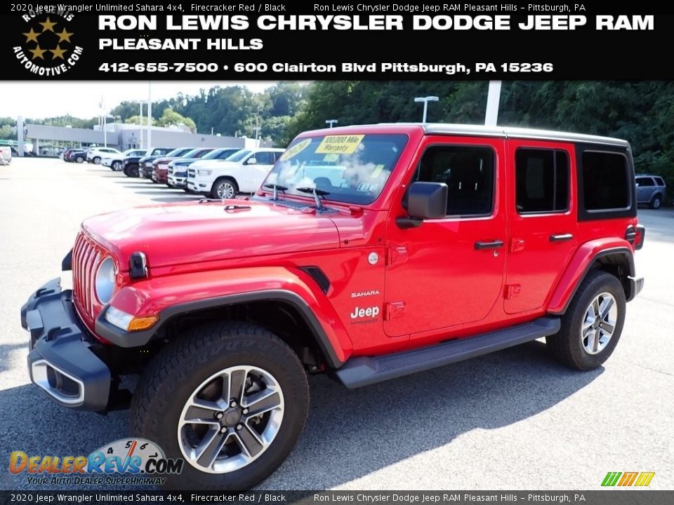 2020 Jeep Wrangler Unlimited Sahara 4x4 Firecracker Red / Black Photo #1