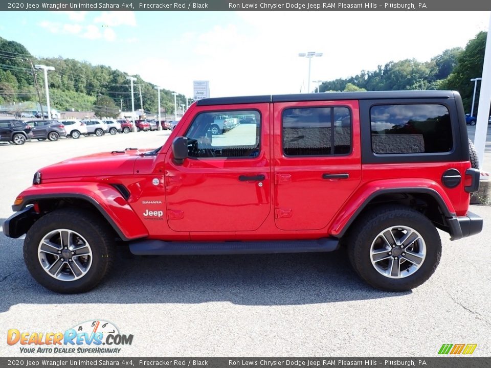 2020 Jeep Wrangler Unlimited Sahara 4x4 Firecracker Red / Black Photo #2