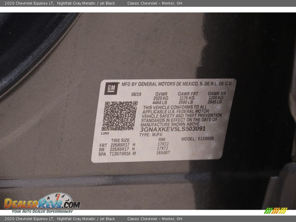 2020 Chevrolet Equinox LT Nightfall Gray Metallic / Jet Black Photo #21