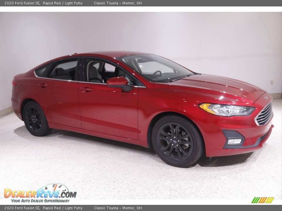 2020 Ford Fusion SE Rapid Red / Light Putty Photo #1