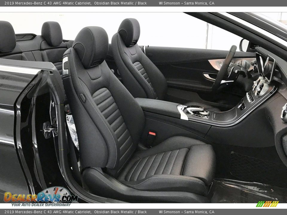 Black Interior - 2019 Mercedes-Benz C 43 AMG 4Matic Cabriolet Photo #6