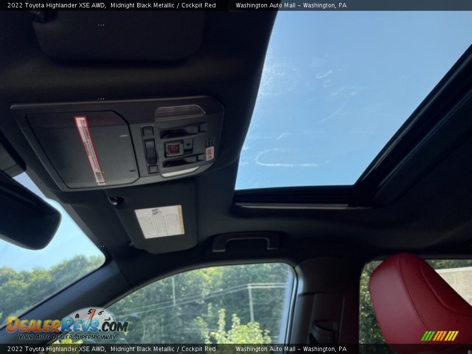 2022 Toyota Highlander XSE AWD Midnight Black Metallic / Cockpit Red Photo #21