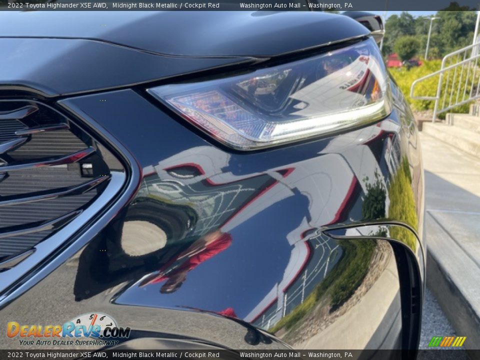 2022 Toyota Highlander XSE AWD Midnight Black Metallic / Cockpit Red Photo #28