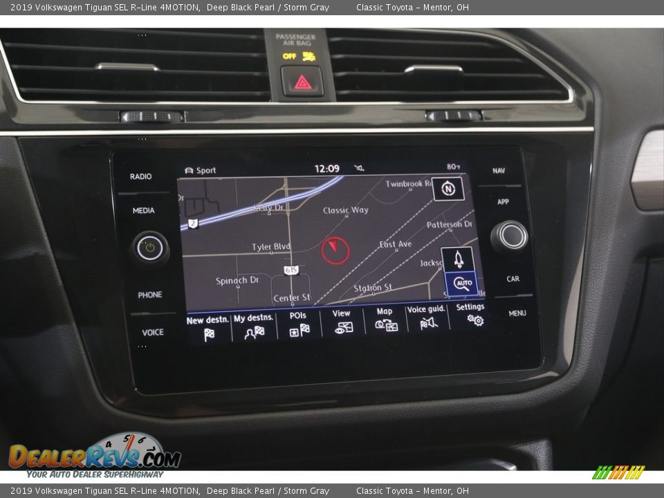 2019 Volkswagen Tiguan SEL R-Line 4MOTION Deep Black Pearl / Storm Gray Photo #12