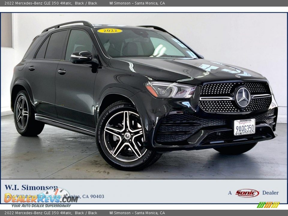 2022 Mercedes-Benz GLE 350 4Matic Black / Black Photo #1