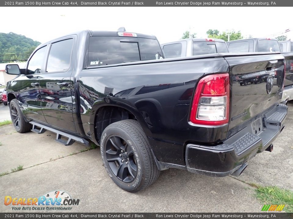 2021 Ram 1500 Big Horn Crew Cab 4x4 Diamond Black Crystal Pearl / Black Photo #2