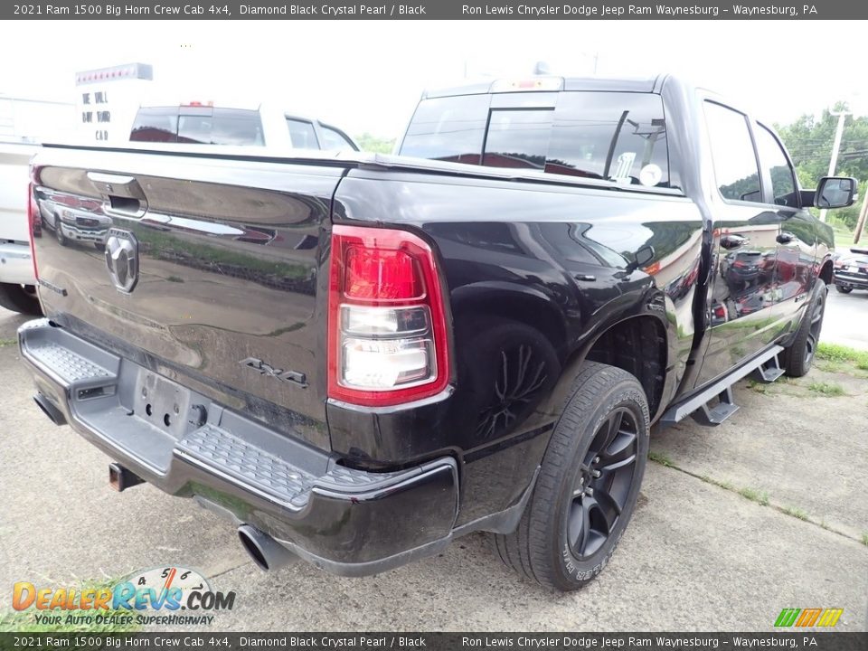 2021 Ram 1500 Big Horn Crew Cab 4x4 Diamond Black Crystal Pearl / Black Photo #3