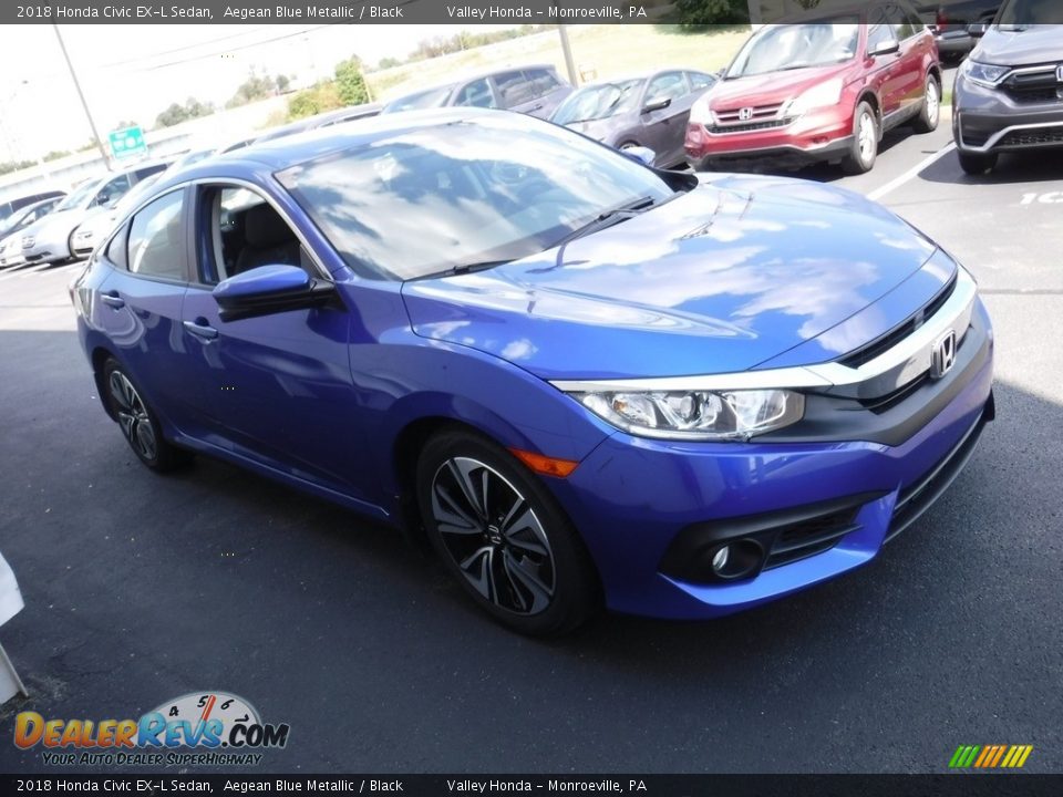 Front 3/4 View of 2018 Honda Civic EX-L Sedan Photo #6