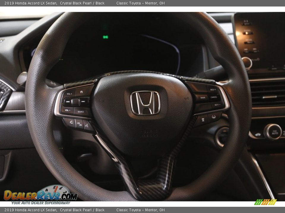 2019 Honda Accord LX Sedan Crystal Black Pearl / Black Photo #7