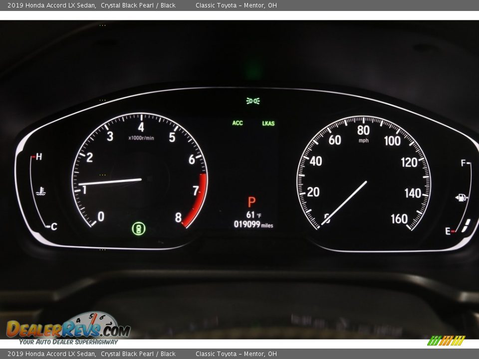 2019 Honda Accord LX Sedan Crystal Black Pearl / Black Photo #8