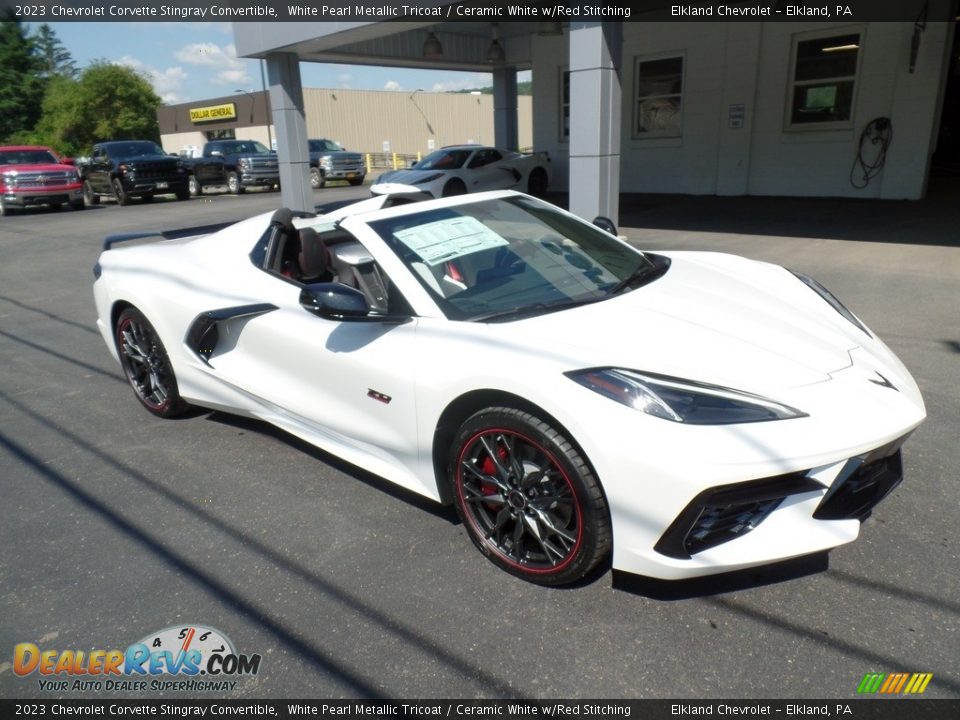 2023 Chevrolet Corvette Stingray Convertible White Pearl Metallic Tricoat / Ceramic White w/Red Stitching Photo #4