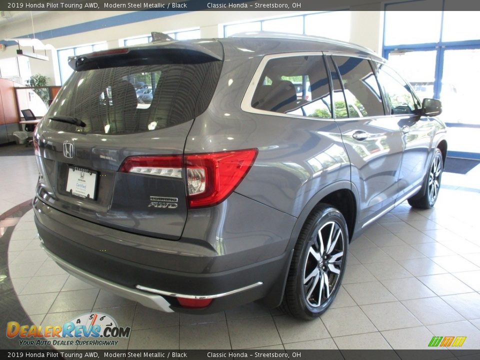 2019 Honda Pilot Touring AWD Modern Steel Metallic / Black Photo #7