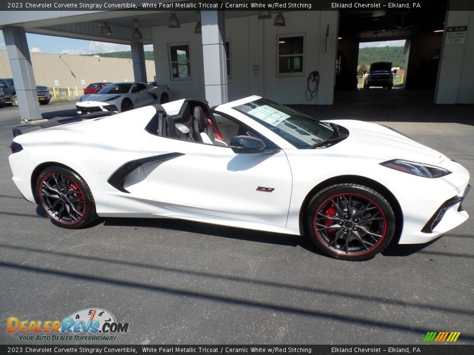 2023 Chevrolet Corvette Stingray Convertible White Pearl Metallic Tricoat / Ceramic White w/Red Stitching Photo #5