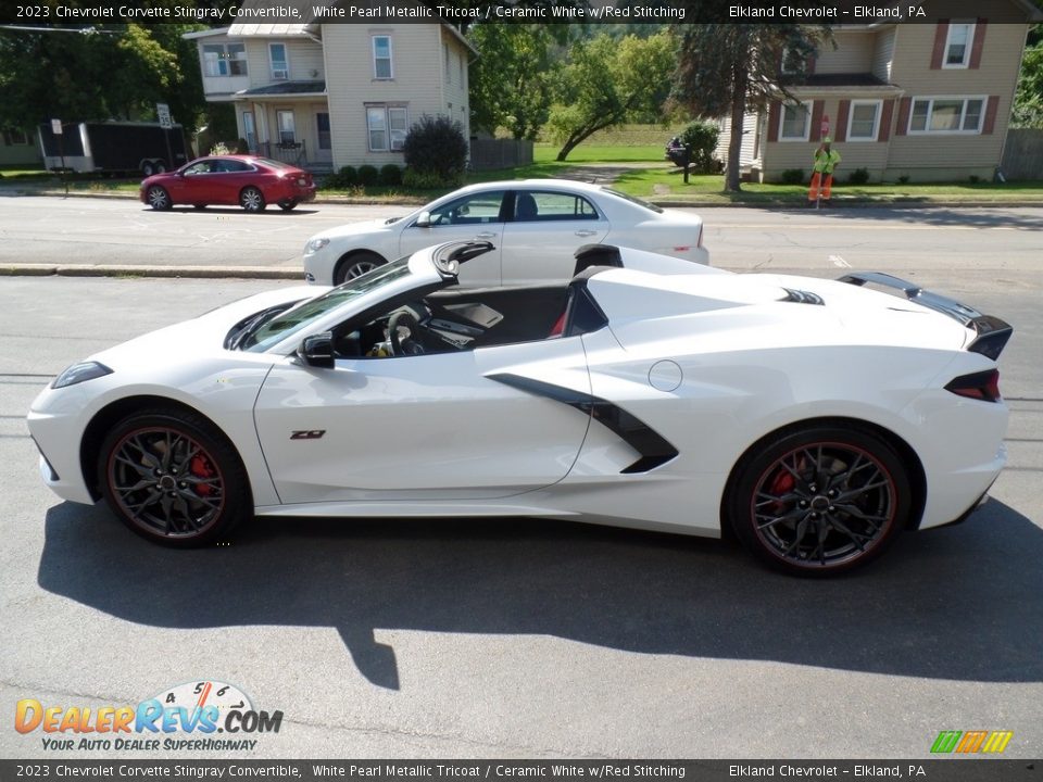 2023 Chevrolet Corvette Stingray Convertible White Pearl Metallic Tricoat / Ceramic White w/Red Stitching Photo #6