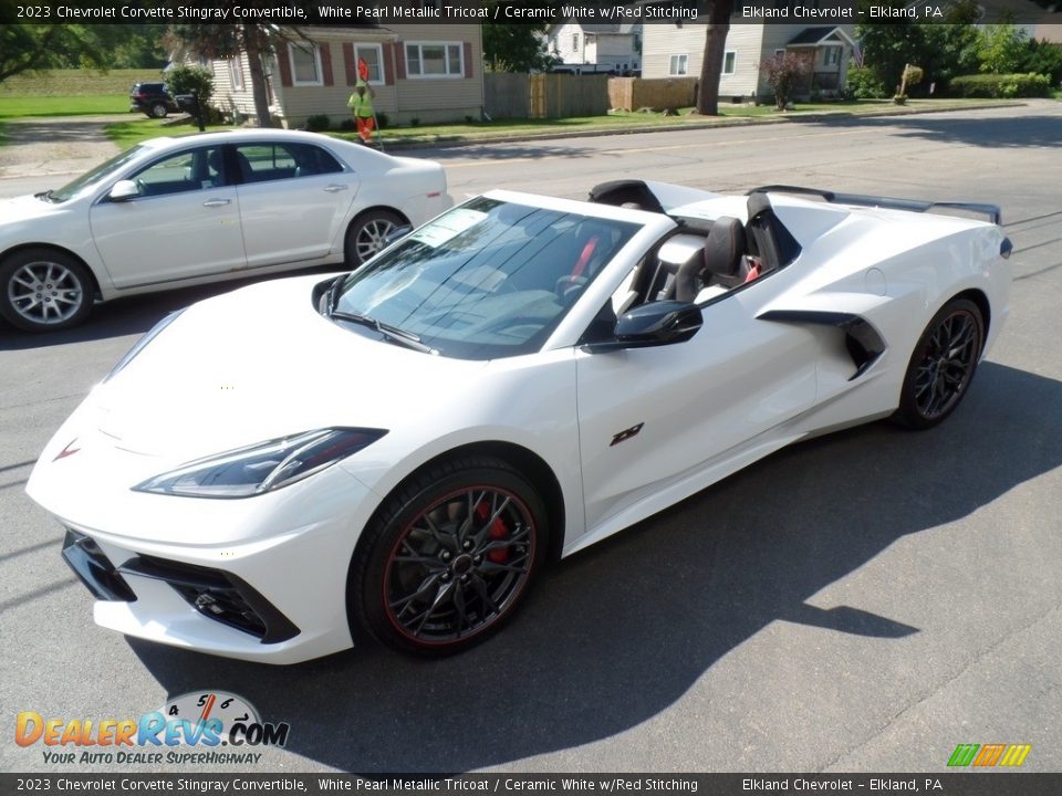 2023 Chevrolet Corvette Stingray Convertible White Pearl Metallic Tricoat / Ceramic White w/Red Stitching Photo #7
