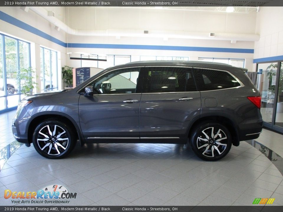 2019 Honda Pilot Touring AWD Modern Steel Metallic / Black Photo #10