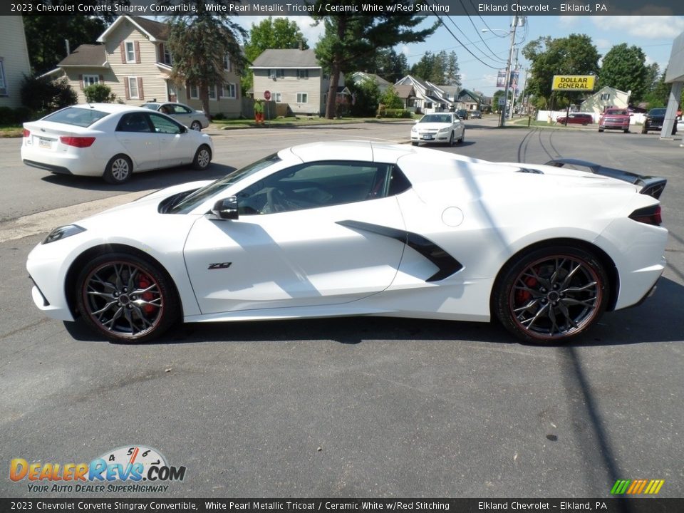 2023 Chevrolet Corvette Stingray Convertible White Pearl Metallic Tricoat / Ceramic White w/Red Stitching Photo #9
