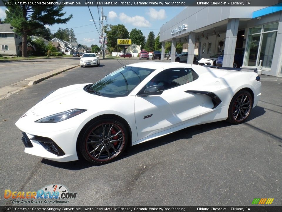 2023 Chevrolet Corvette Stingray Convertible White Pearl Metallic Tricoat / Ceramic White w/Red Stitching Photo #10