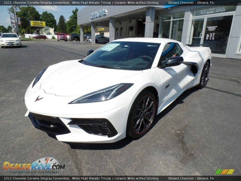 2023 Chevrolet Corvette Stingray Convertible White Pearl Metallic Tricoat / Ceramic White w/Red Stitching Photo #11