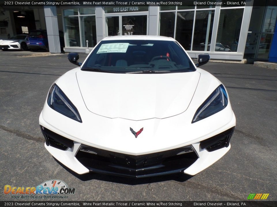 2023 Chevrolet Corvette Stingray Convertible White Pearl Metallic Tricoat / Ceramic White w/Red Stitching Photo #12