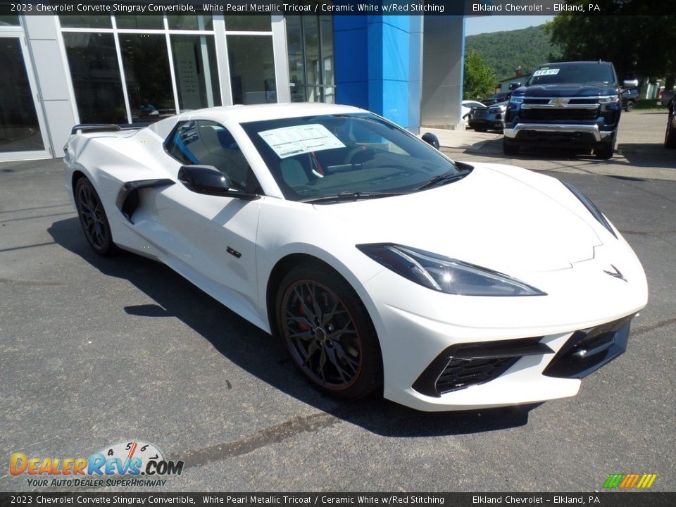 2023 Chevrolet Corvette Stingray Convertible White Pearl Metallic Tricoat / Ceramic White w/Red Stitching Photo #13