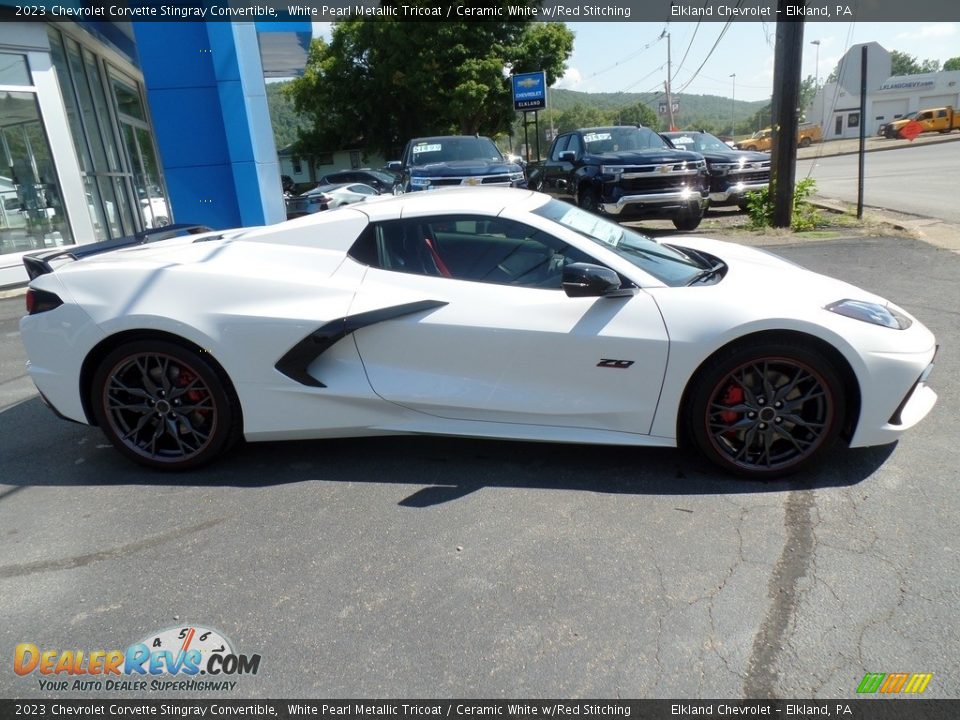 2023 Chevrolet Corvette Stingray Convertible White Pearl Metallic Tricoat / Ceramic White w/Red Stitching Photo #14