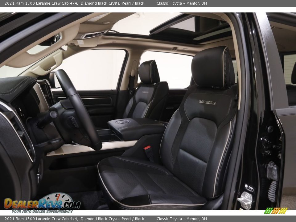 2021 Ram 1500 Laramie Crew Cab 4x4 Diamond Black Crystal Pearl / Black Photo #5