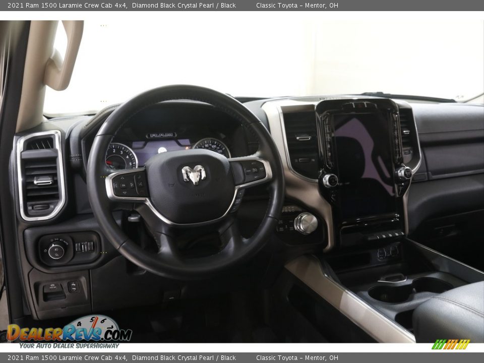 2021 Ram 1500 Laramie Crew Cab 4x4 Diamond Black Crystal Pearl / Black Photo #6