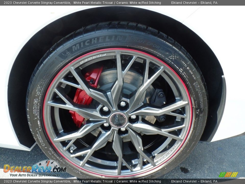 2023 Chevrolet Corvette Stingray Convertible White Pearl Metallic Tricoat / Ceramic White w/Red Stitching Photo #18