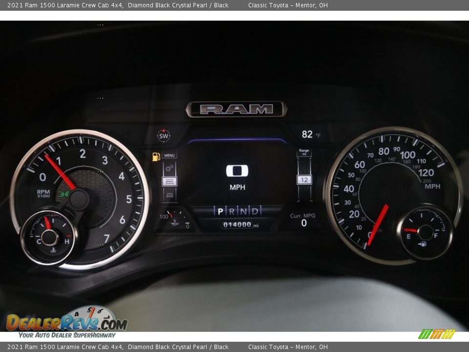 2021 Ram 1500 Laramie Crew Cab 4x4 Diamond Black Crystal Pearl / Black Photo #8