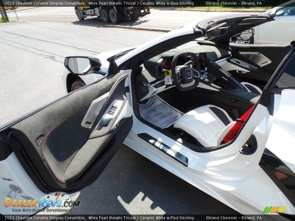 2023 Chevrolet Corvette Stingray Convertible White Pearl Metallic Tricoat / Ceramic White w/Red Stitching Photo #21