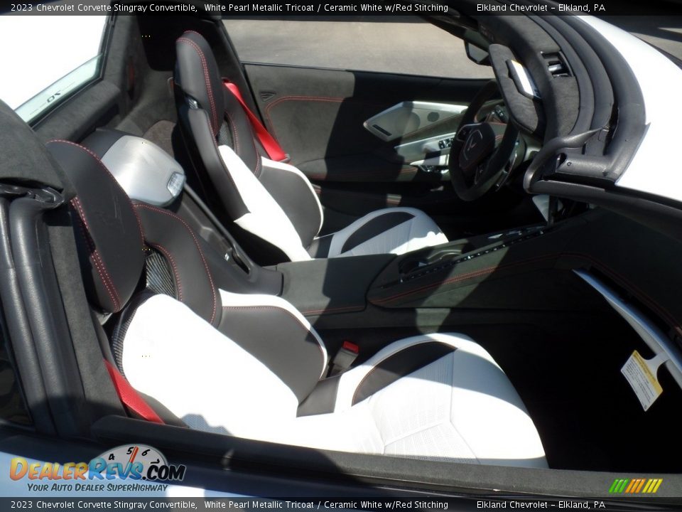 2023 Chevrolet Corvette Stingray Convertible White Pearl Metallic Tricoat / Ceramic White w/Red Stitching Photo #22