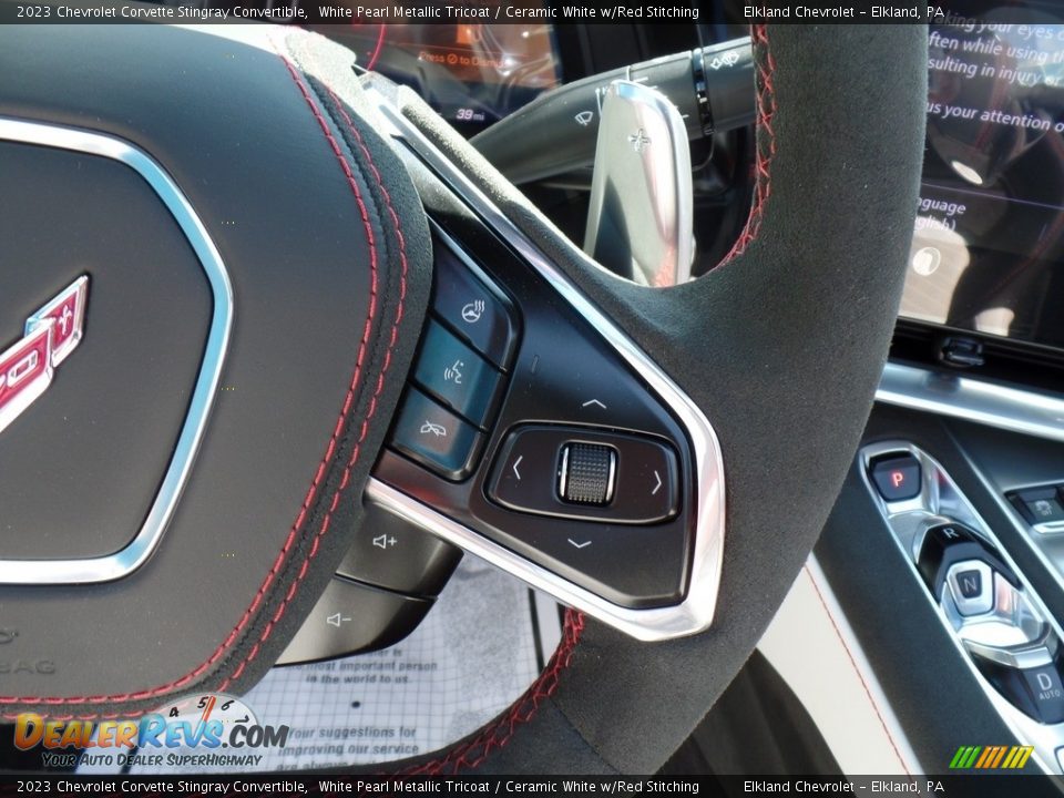 2023 Chevrolet Corvette Stingray Convertible White Pearl Metallic Tricoat / Ceramic White w/Red Stitching Photo #30