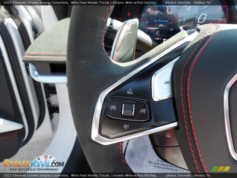 2023 Chevrolet Corvette Stingray Convertible White Pearl Metallic Tricoat / Ceramic White w/Red Stitching Photo #31