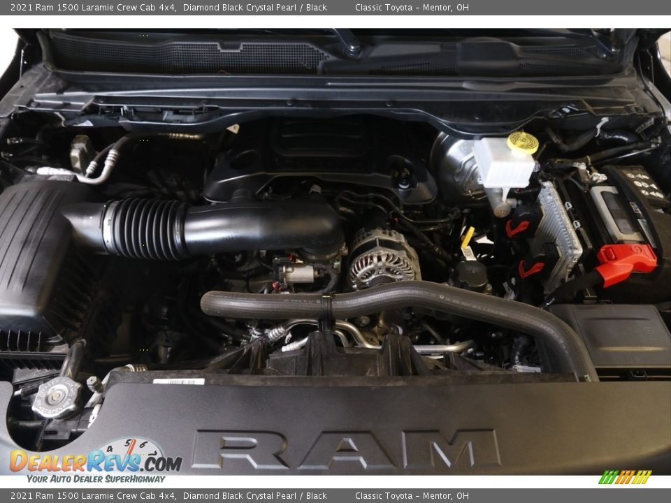 2021 Ram 1500 Laramie Crew Cab 4x4 Diamond Black Crystal Pearl / Black Photo #23