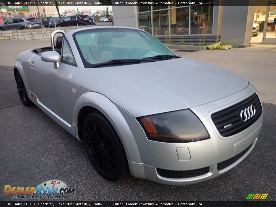 2002 Audi TT 1.8T Roadster Lake Silver Metallic / Ebony Photo #8