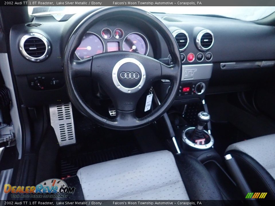 2002 Audi TT 1.8T Roadster Lake Silver Metallic / Ebony Photo #19