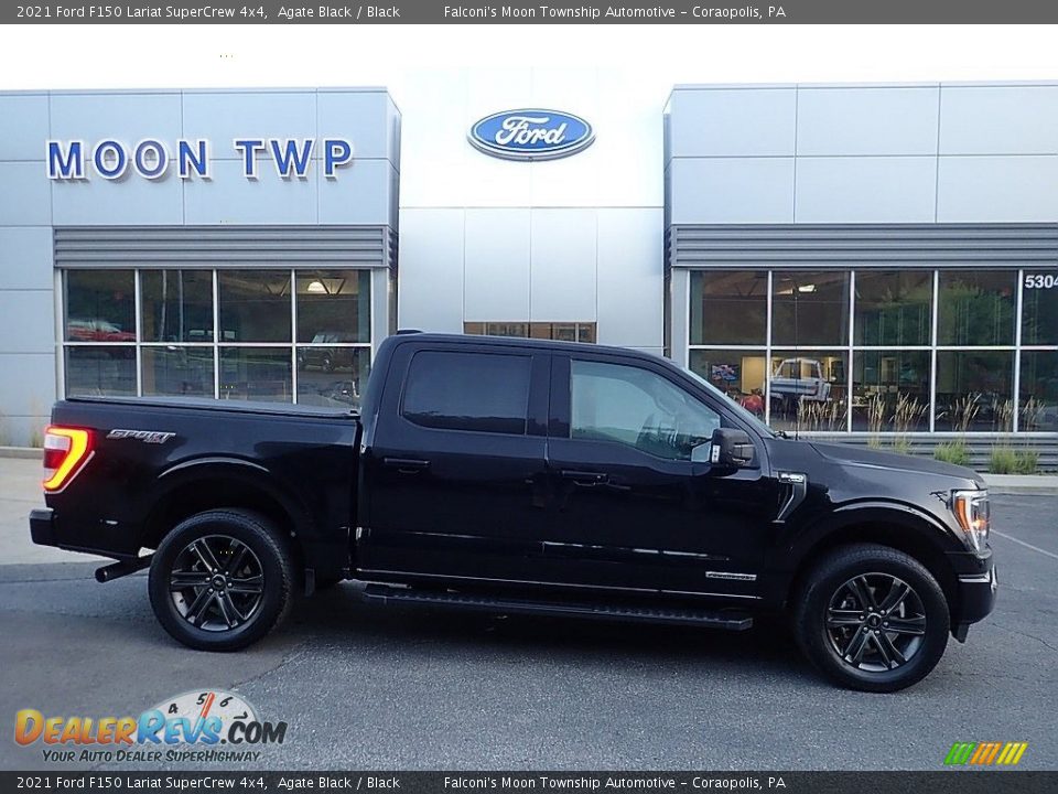 2021 Ford F150 Lariat SuperCrew 4x4 Agate Black / Black Photo #1