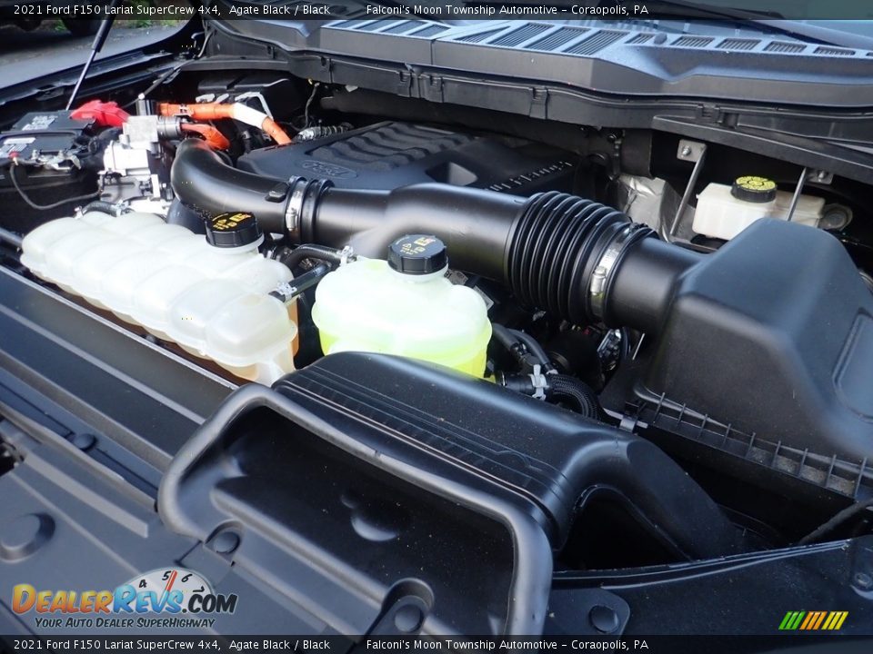 2021 Ford F150 Lariat SuperCrew 4x4 3.5 Liter e PowerBoost Twin-Turbocharged DOHC 24-Valve V6 Gasoline/Electric Hybrid Engine Photo #30