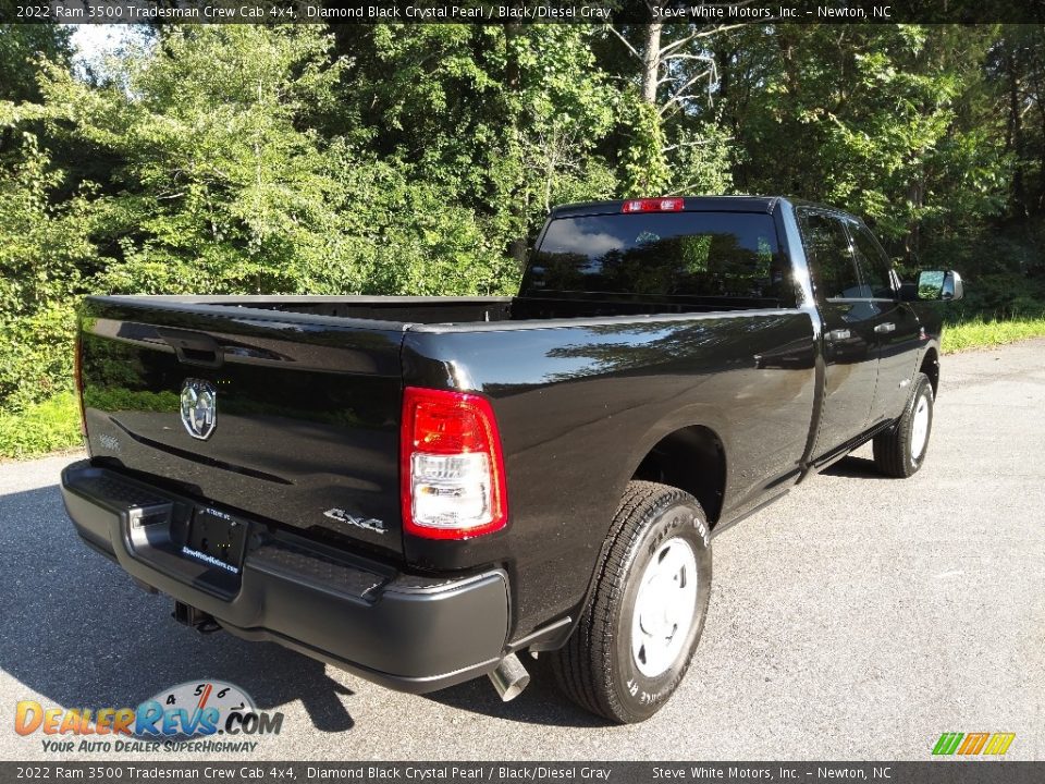 2022 Ram 3500 Tradesman Crew Cab 4x4 Diamond Black Crystal Pearl / Black/Diesel Gray Photo #6