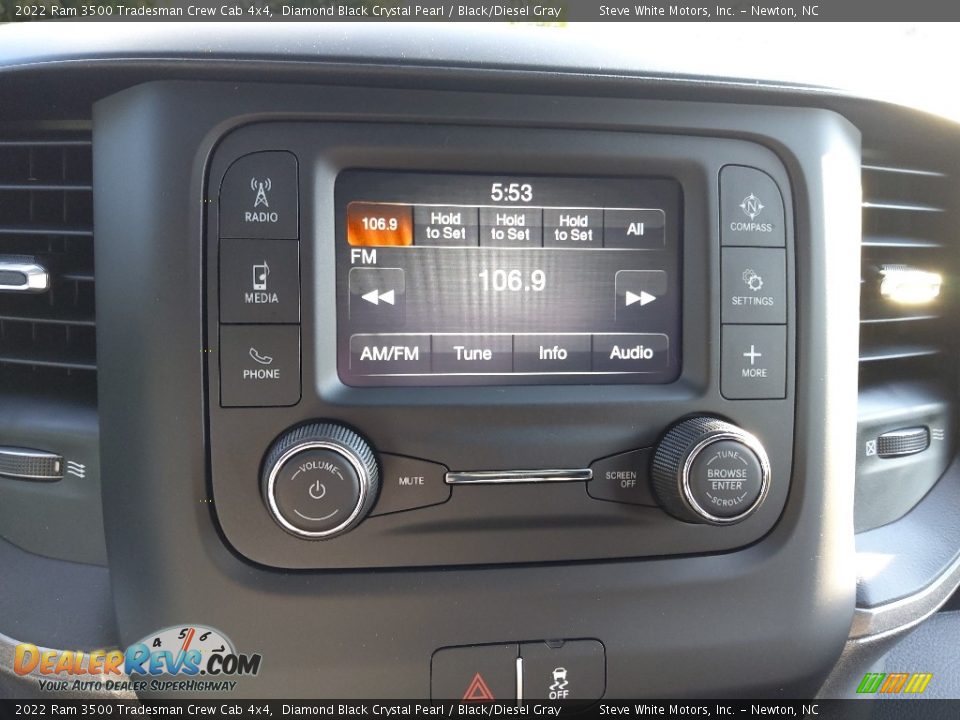 2022 Ram 3500 Tradesman Crew Cab 4x4 Diamond Black Crystal Pearl / Black/Diesel Gray Photo #24