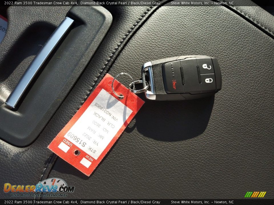 2022 Ram 3500 Tradesman Crew Cab 4x4 Diamond Black Crystal Pearl / Black/Diesel Gray Photo #30