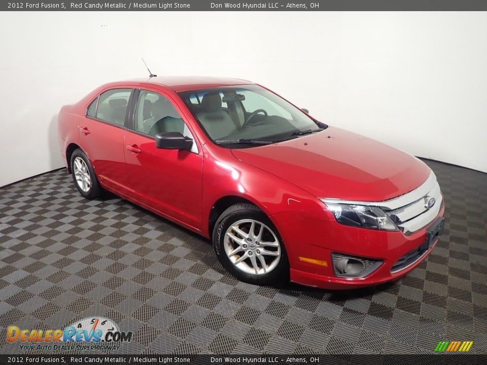 2012 Ford Fusion S Red Candy Metallic / Medium Light Stone Photo #2